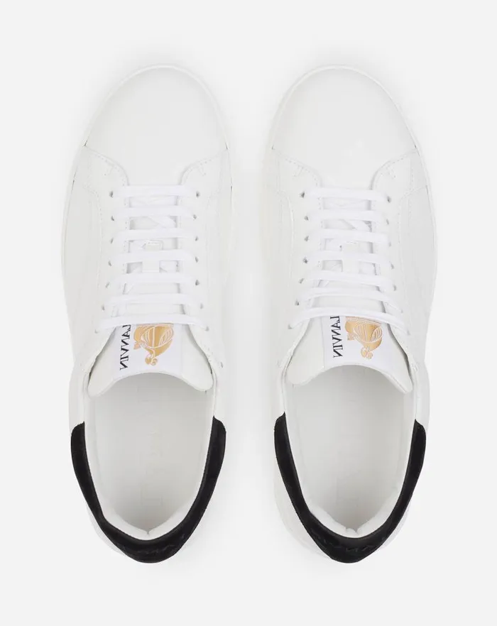 Men Lanvin Sneakers Leather Ddb0 Sneakers Whiteblack