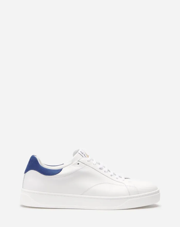 Men Lanvin Sneakers Leather Ddb0 Sneakers Whiteblue