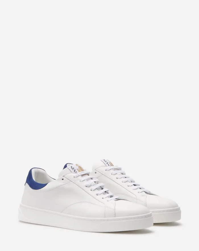 Men Lanvin Sneakers Leather Ddb0 Sneakers Whiteblue