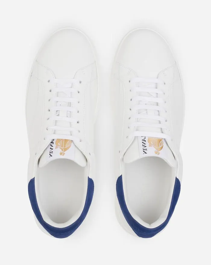 Men Lanvin Sneakers Leather Ddb0 Sneakers Whiteblue