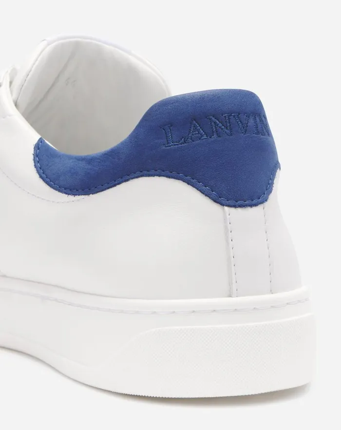 Men Lanvin Sneakers Leather Ddb0 Sneakers Whiteblue