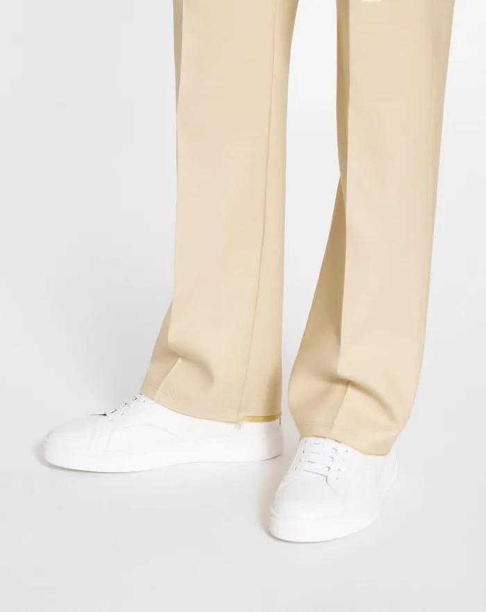 Men Lanvin Sneakers Leather Ddb0 Sneakers Whiteblue