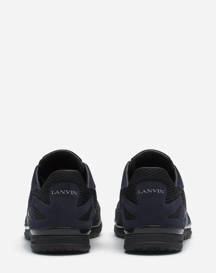 Men Lanvin Sneakers Meteor Sneakers In Mesh And Suede Anthraciteblack Men Lanvin Sneakers Meteor Sneakers In Mesh And Suede Anthraciteblack