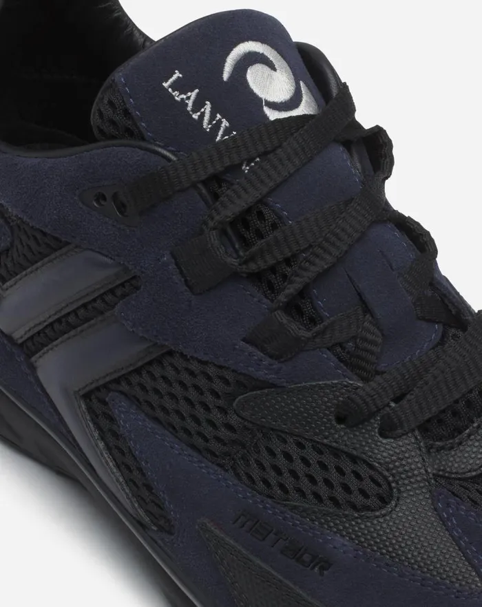 Men Lanvin Sneakers Meteor Sneakers In Mesh And Suede Anthraciteblack Men Lanvin Sneakers Meteor Sneakers In Mesh And Suede Anthraciteblack