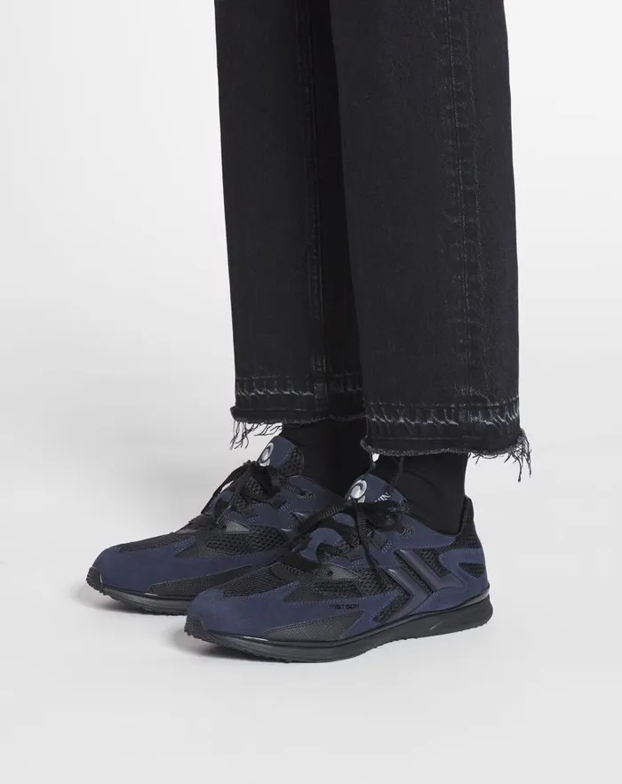 Men Lanvin Sneakers Meteor Sneakers In Mesh And Suede Anthraciteblack Men Lanvin Sneakers Meteor Sneakers In Mesh And Suede Anthraciteblack
