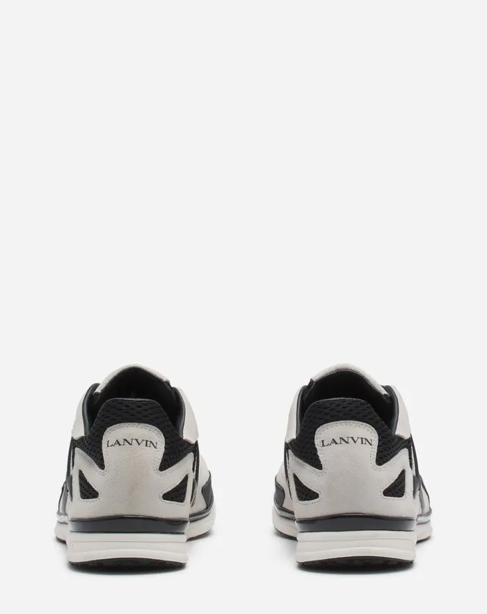 Men Lanvin Sneakers Meteor Sneakers In Mesh And Suede Blackwhite Men Lanvin Sneakers Meteor Sneakers In Mesh And Suede Blackwhite