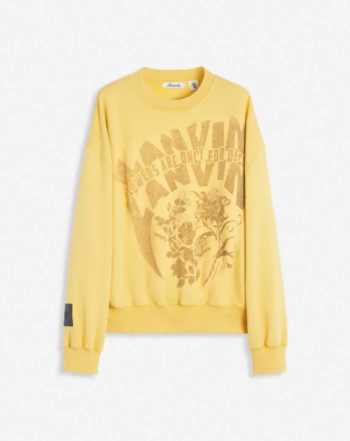 Men Lanvin Socks Lanvin X Future Unisex Loosefit Printed Sweatshirt Corn