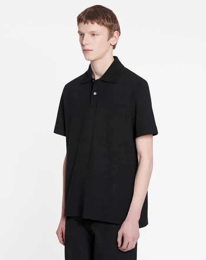 Men Lanvin Tshirts and Polos Classic Polo Shirt Black