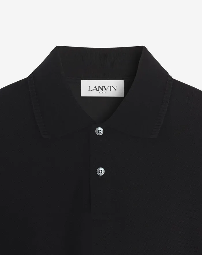 Men Lanvin Tshirts and Polos Classic Polo Shirt Black