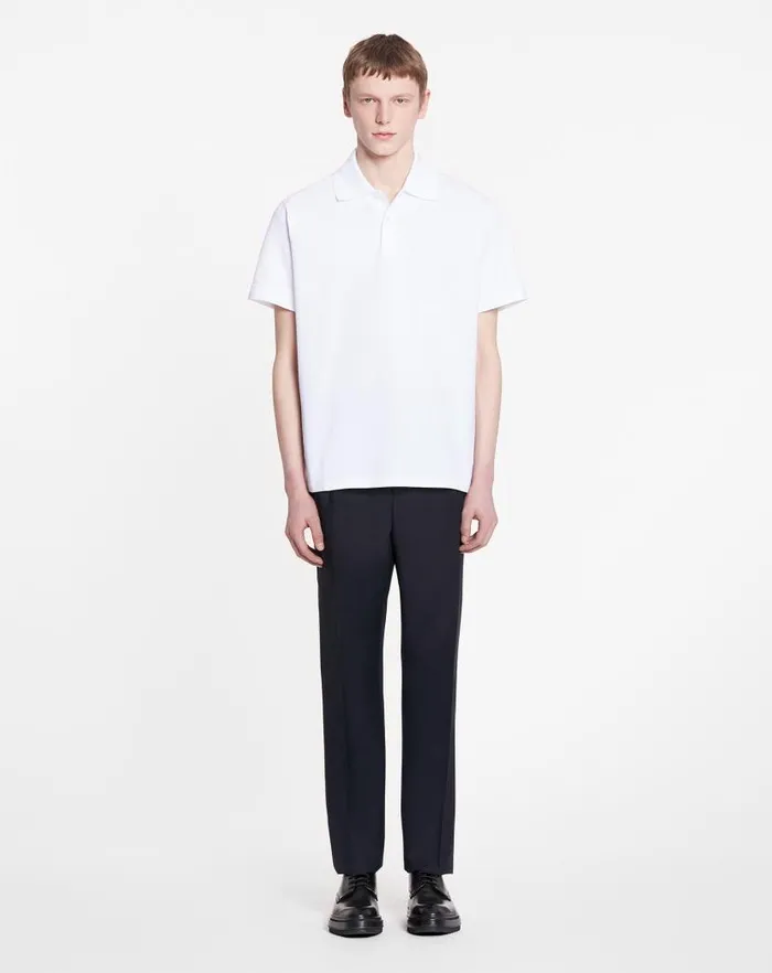 Men Lanvin Tshirts and Polos Classic Polo Shirt Optical White