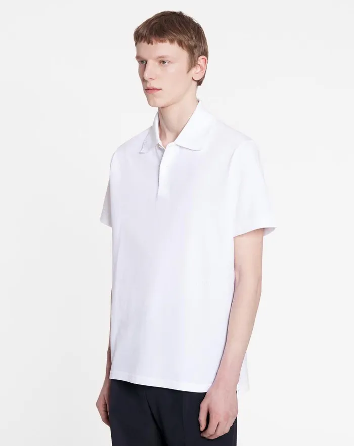 Men Lanvin Tshirts and Polos Classic Polo Shirt Optical White