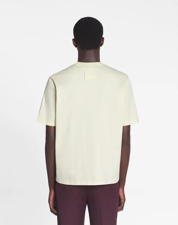 Men Lanvin Tshirts and Polos Lanvin Embroidered Classic Tshirt Quartz Men Lanvin Tshirts and Polos Lanvin Embroidered Classic Tshirt Quartz