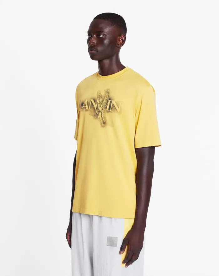 Men Lanvin Tshirts and Polos Lanvin X Future Classic Eagle Print Tshirt Corn Men Lanvin Tshirts and Polos Lanvin X Future Classic Eagle Print Tshirt Corn