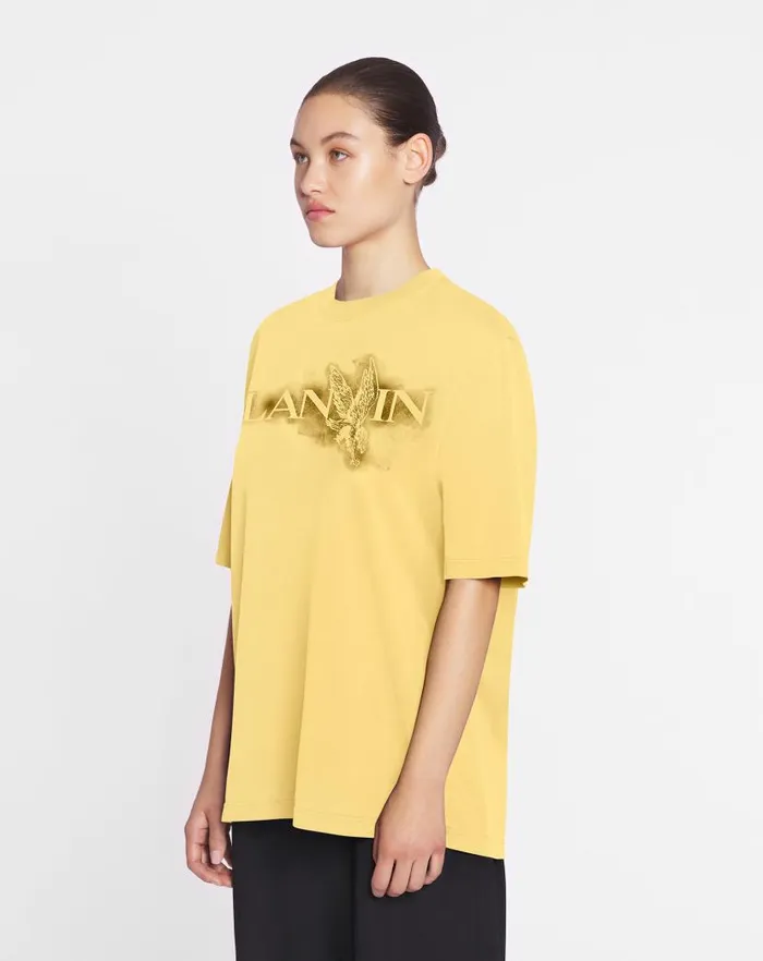 Men Lanvin Tshirts and Polos Lanvin X Future Classic Eagle Print Tshirt Corn Men Lanvin Tshirts and Polos Lanvin X Future Classic Eagle Print Tshirt Corn
