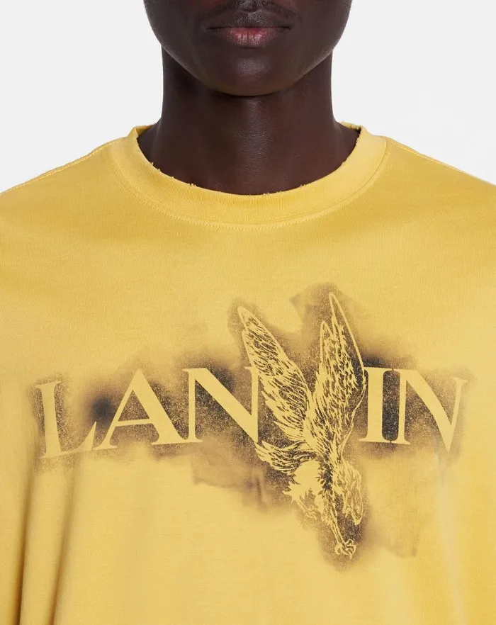 Men Lanvin Tshirts and Polos Lanvin X Future Classic Eagle Print Tshirt Corn Men Lanvin Tshirts and Polos Lanvin X Future Classic Eagle Print Tshirt Corn