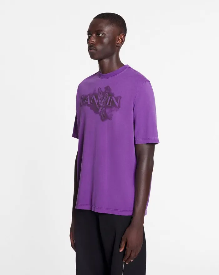 Men Lanvin Tshirts and Polos Lanvin X Future Classic Eagle Print Tshirt Purple Reign Men Lanvin Tshirts and Polos Lanvin X Future Classic Eagle Print Tshirt Purple Reign