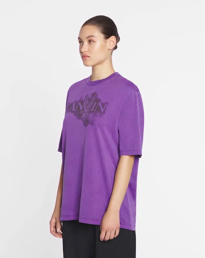 Men Lanvin Tshirts and Polos Lanvin X Future Classic Eagle Print Tshirt Purple Reign Men Lanvin Tshirts and Polos Lanvin X Future Classic Eagle Print Tshirt Purple Reign