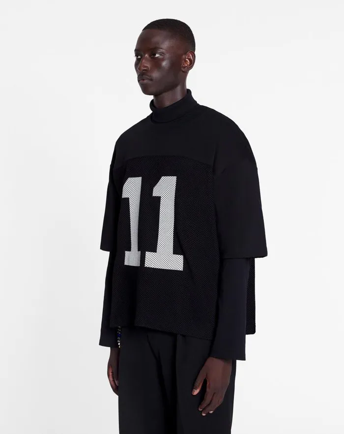 Men Lanvin Tshirts and Polos Lanvin X Future Loosefit Mesh Tshirt Black Men Lanvin Tshirts and Polos Lanvin X Future Loosefit Mesh Tshirt Black
