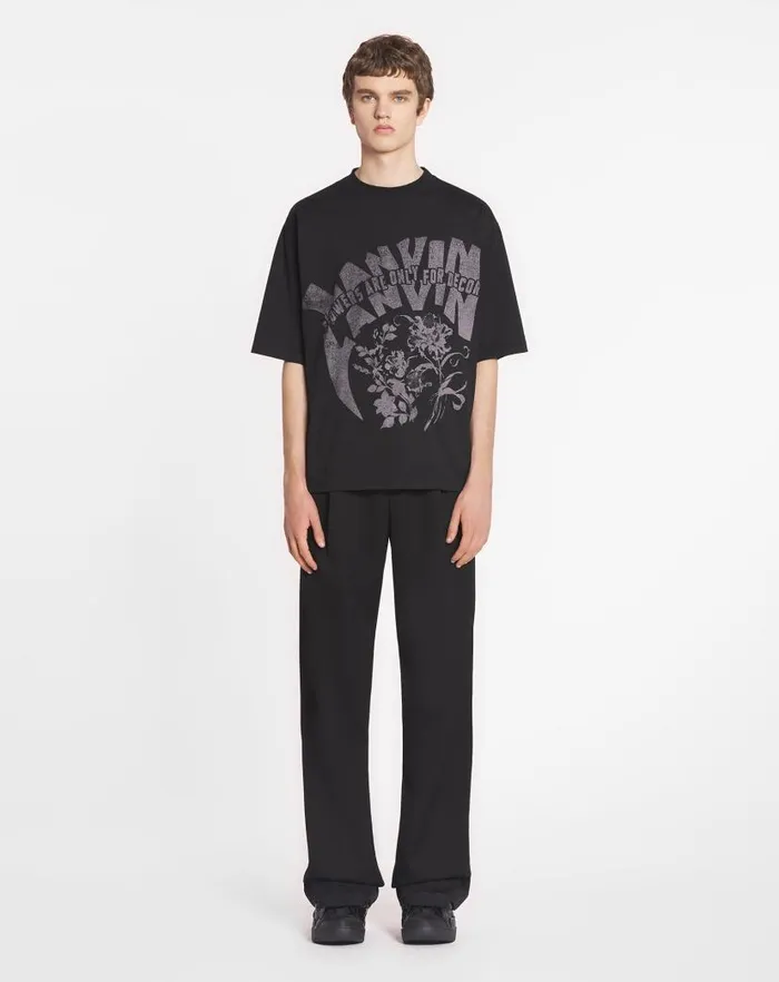 Men Lanvin Tshirts and Polos Lanvin X Future Unisex Loosefit Printed Tshirt Black Men Lanvin Tshirts and Polos Lanvin X Future Unisex Loosefit Printed Tshirt Black