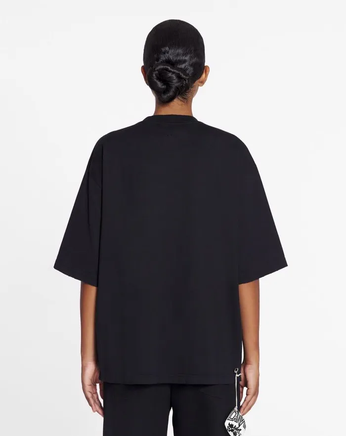 Men Lanvin Tshirts and Polos Lanvin X Future Unisex Loosefit Printed Tshirt Black Men Lanvin Tshirts and Polos Lanvin X Future Unisex Loosefit Printed Tshirt Black