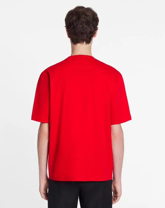 Men Lanvin Tshirts and Polos Unisex Dragon Print Loosefitting Tshirt Flame Men Lanvin Tshirts and Polos Unisex Dragon Print Loosefitting Tshirt Flame