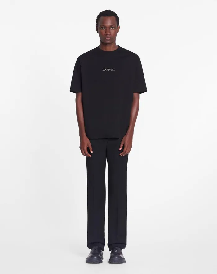 Men Lanvin Tshirts and Polos Unisex Lanvin Logo Classic Tshirt Black Men Lanvin Tshirts and Polos Unisex Lanvin Logo Classic Tshirt Black