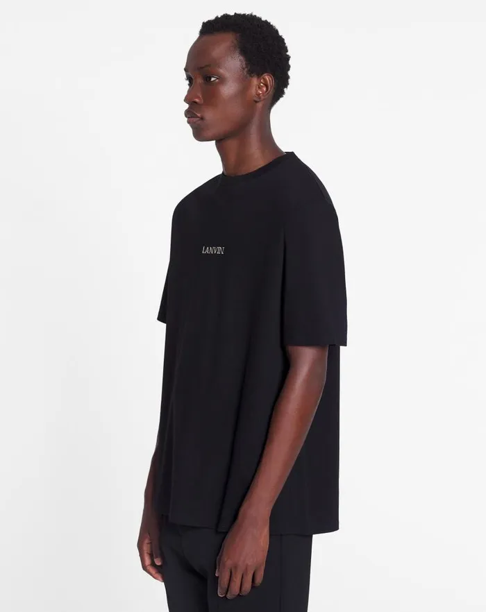 Men Lanvin Tshirts and Polos Unisex Lanvin Logo Classic Tshirt Black Men Lanvin Tshirts and Polos Unisex Lanvin Logo Classic Tshirt Black