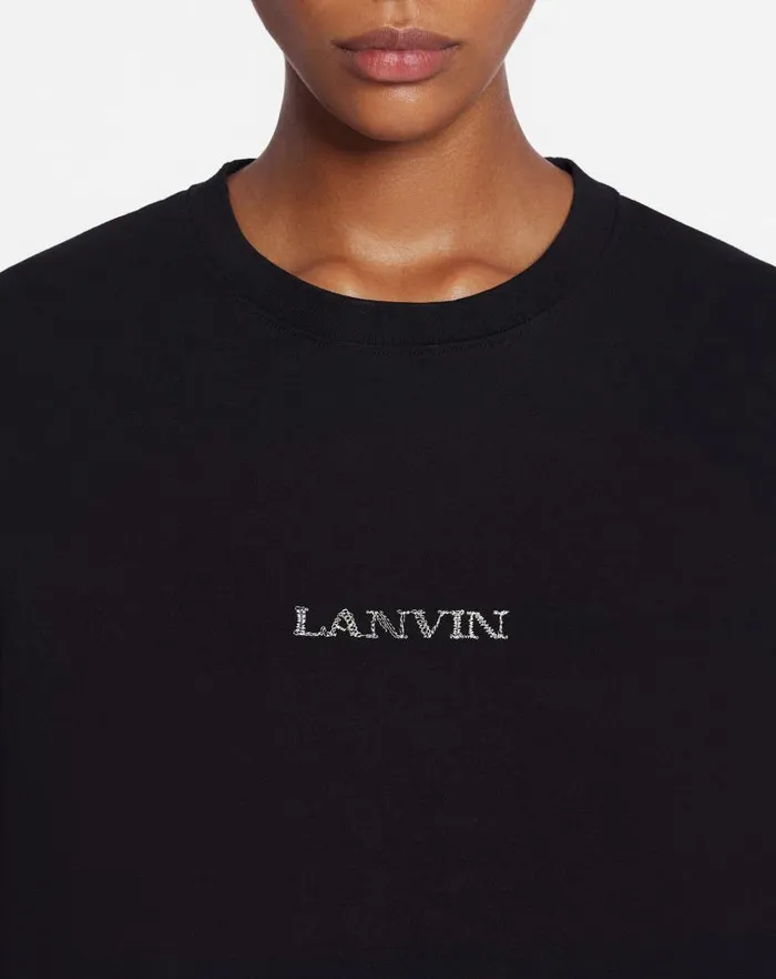 Men Lanvin Tshirts and Polos Unisex Lanvin Logo Classic Tshirt Black Men Lanvin Tshirts and Polos Unisex Lanvin Logo Classic Tshirt Black