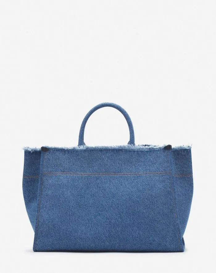 Men Lanvin Tote Bags Inandout Mm Tote Bag In Denim Denim Blue Men Lanvin Tote Bags Inandout Mm Tote Bag In Denim Denim Blue