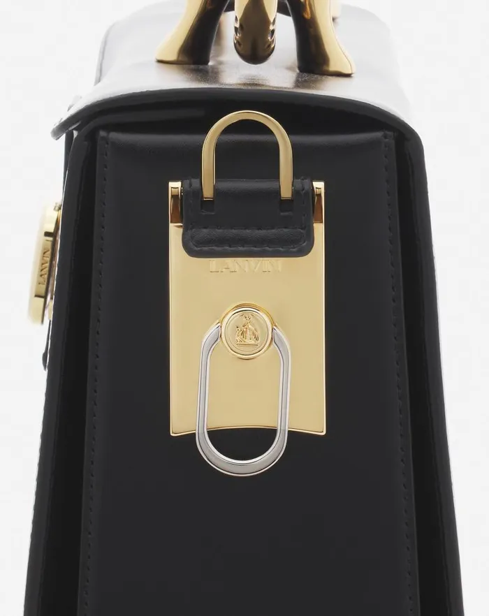 Men Lanvin Tote Bags Lanvin X Future Pencil Leather Briefcase Black