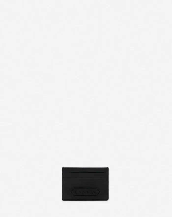 Men Lanvin Wallets and Small Leather Goods Lanvin Signature Leather Cardholder Black Men Lanvin Wallets and Small Leather Goods Lanvin Signature Leather Cardholder Black