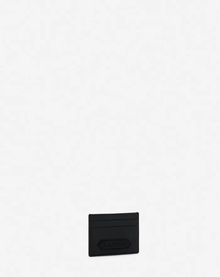 Men Lanvin Wallets and Small Leather Goods Lanvin Signature Leather Cardholder Black Men Lanvin Wallets and Small Leather Goods Lanvin Signature Leather Cardholder Black