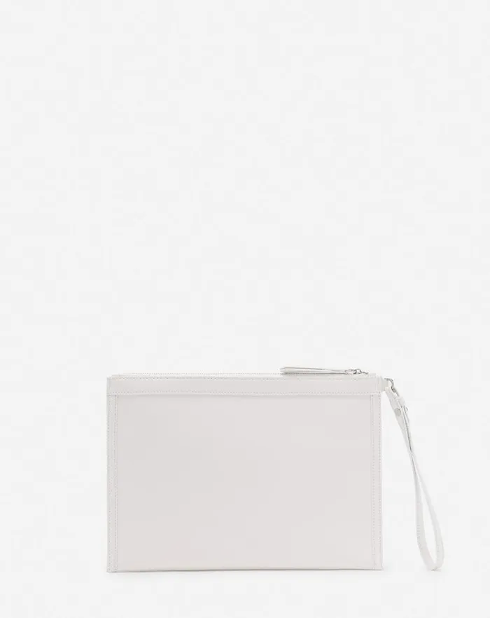 Men Lanvin Wallets and Small Leather Goods Lanvin X Future Leather Clutch With Eagle Print White Mustangblack Men Lanvin Wallets and Small Leather Goods Lanvin X Future Leather Clutch With Eagle Print White Mustangblack