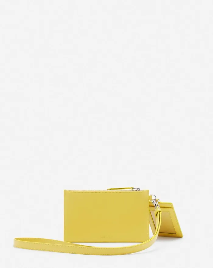 Men Lanvin Wallets and Small Leather Goods Lanvin X Future Leather Double Clutch With Eagle Print Cornbright Orange Men Lanvin Wallets and Small Leather Goods Lanvin X Future Leather Double Clutch With Eagle Print Cornbright Orange