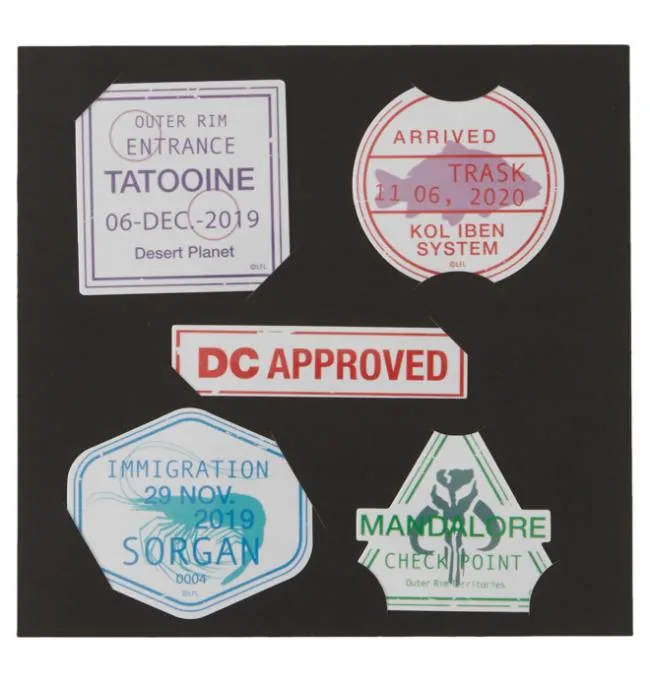 Men Other Accessories DC Men039s Star Warstrade DC Passport Sticker Pack Assorted