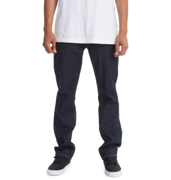 Men Pants DC Men039s Worker Straight Fit Jeans Indigo Rinse Men Pants DC Men039s Worker Straight Fit Jeans Indigo Rinse