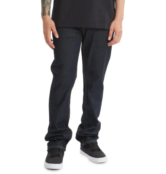 Men Pants DC Men039s Worker Straight Fit Jeans Indigo Rinse Men Pants DC Men039s Worker Straight Fit Jeans Indigo Rinse