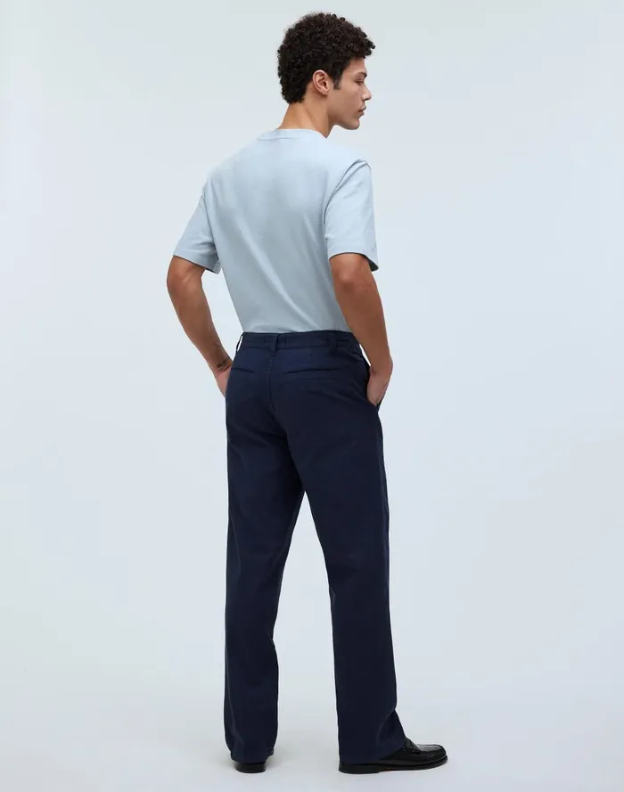 Men Pants Madewell CottonHemp Blend Pleated Trousers