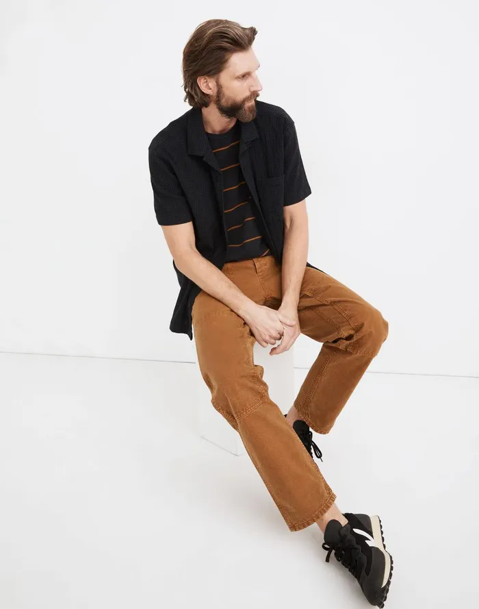 Men Pants Madewell Relaxed Straight Workwear Pants