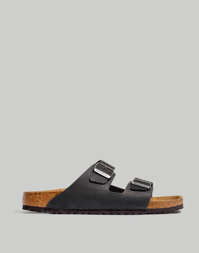 Men Sandals Madewell Birkenstock Arizona Soft Footbed Sandals In Oiled Leather