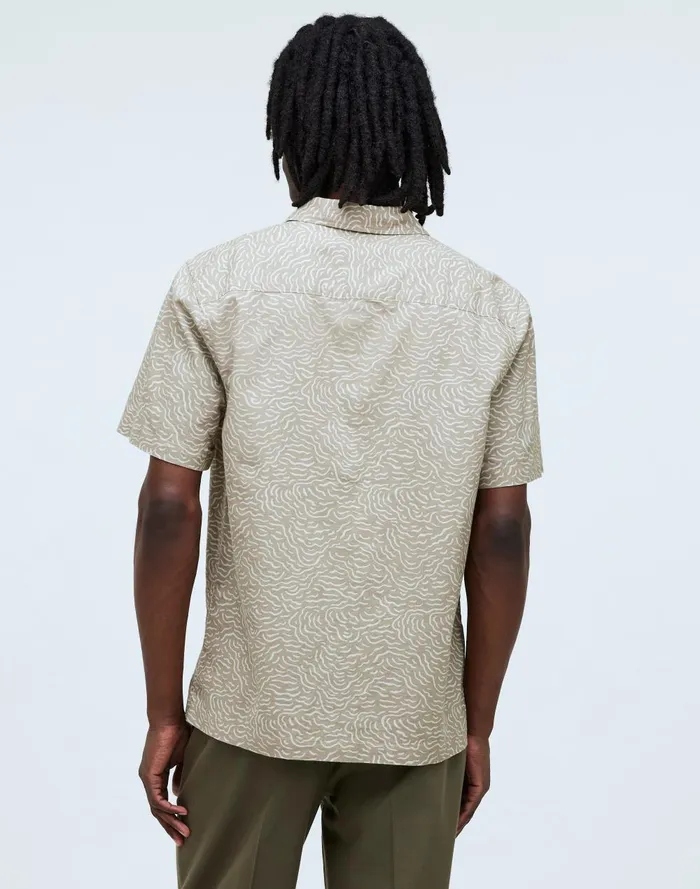 Men Shirts Madewell Easy ShortSleeve Shirt In HempCotton Blend
