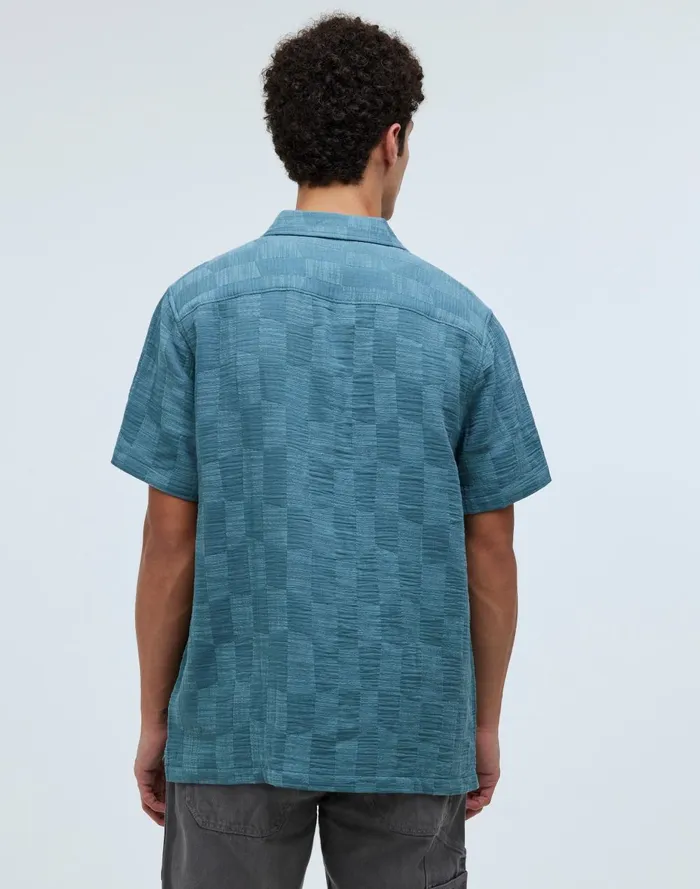 Men Shirts Madewell Easy ShortSleeve Shirt In Jacquard