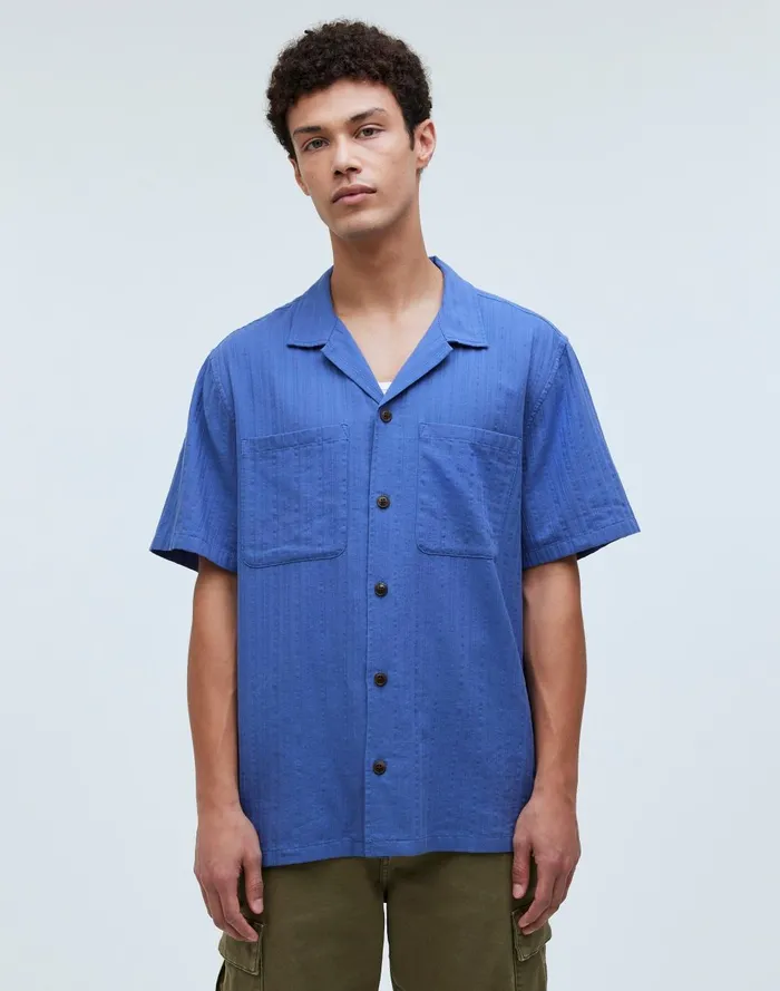 Men Shirts Madewell Easy ShortSleeve Shirt In Stripe