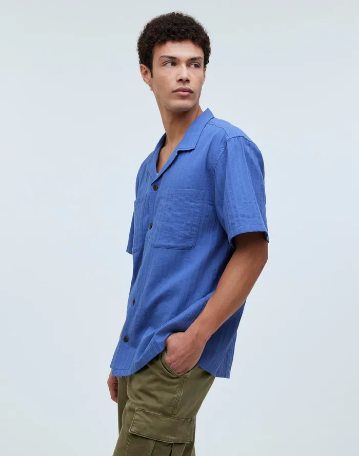 Men Shirts Madewell Easy ShortSleeve Shirt In Stripe