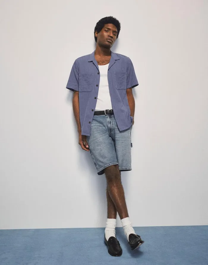 Men Shirts Madewell Easy ShortSleeve Shirt In Stripe