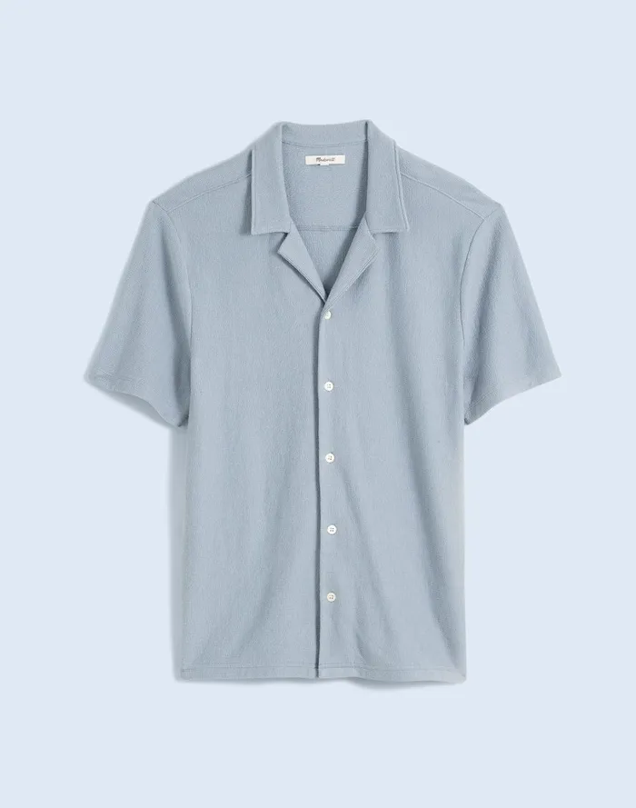 Men Shirts Madewell Easy ShortSleeve Shirt In Stripe Jacquard