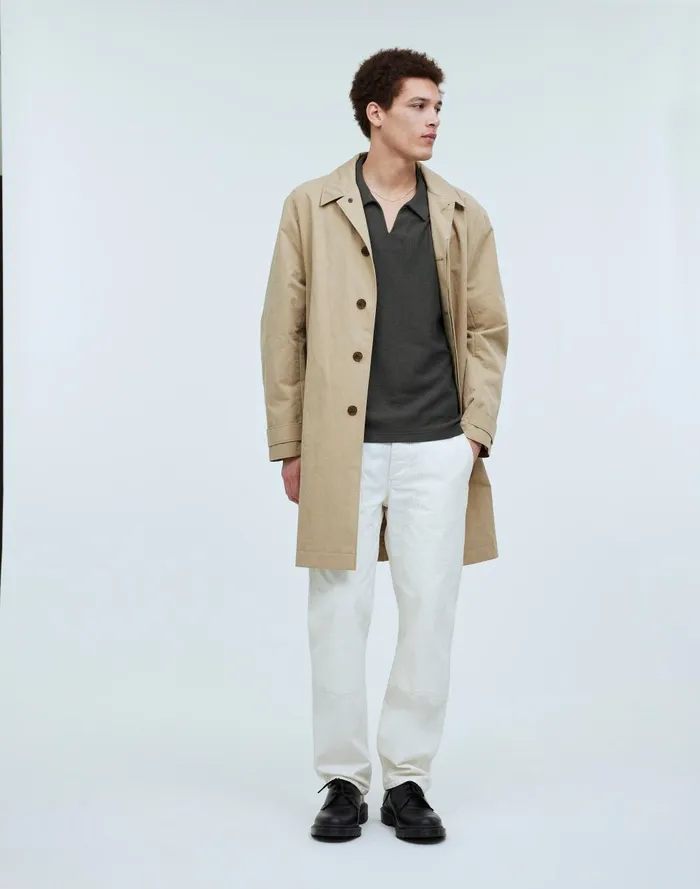Men Shirts Madewell JohnnyCollar Knit Polo Shirt