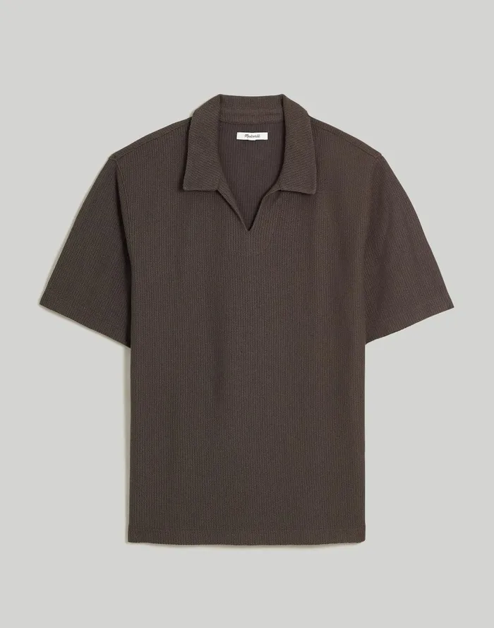 Men Shirts Madewell JohnnyCollar Knit Polo Shirt