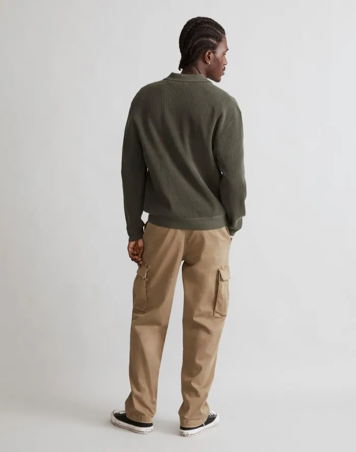Men Shirts Madewell JohnnyCollar LongSleeve Sweater Polo