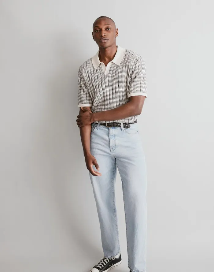 Men Shirts Madewell JohnnyCollar ShortSleeve Sweater Polo